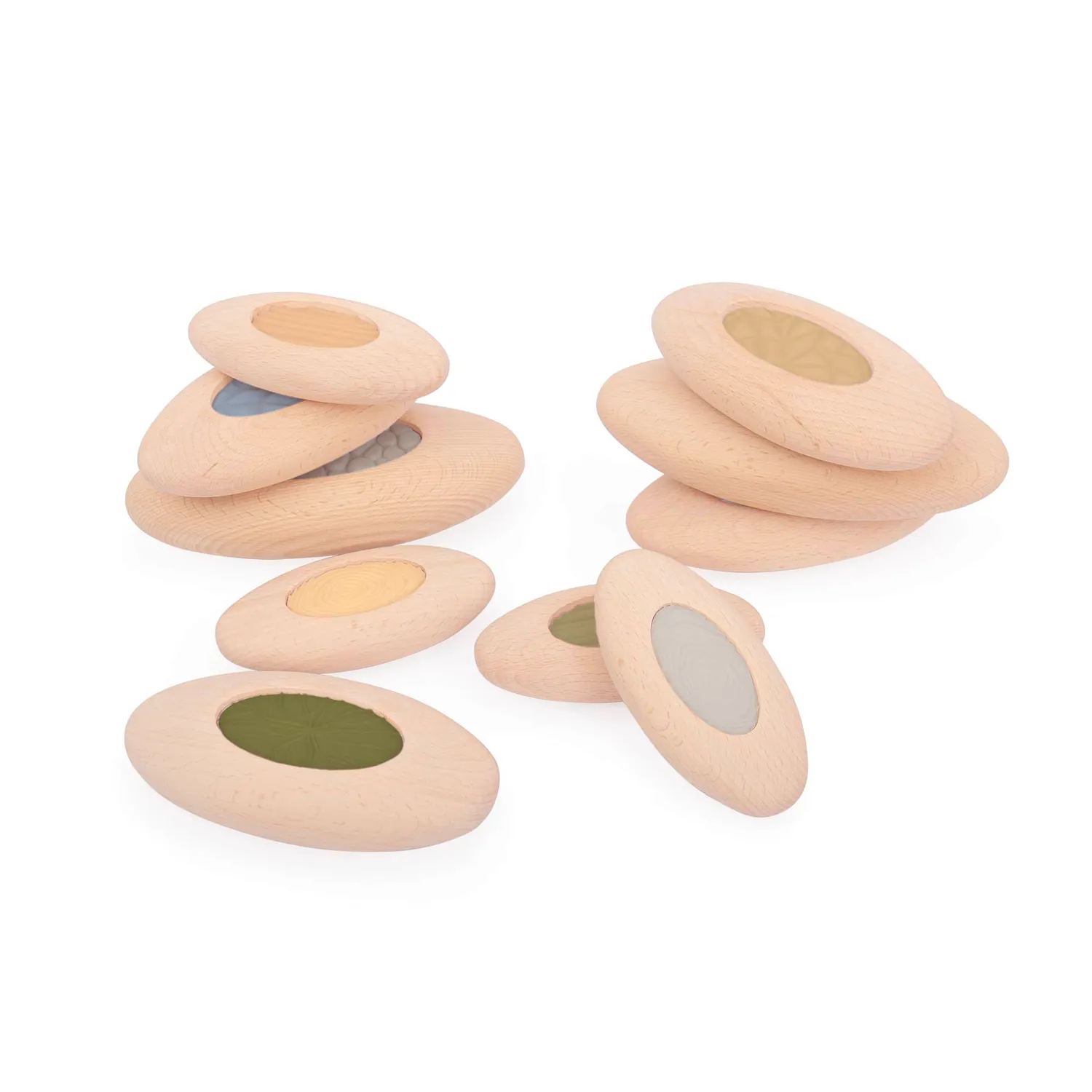 Guidecraft Jumbo Sensory River Stones stapelstenen beukenhout