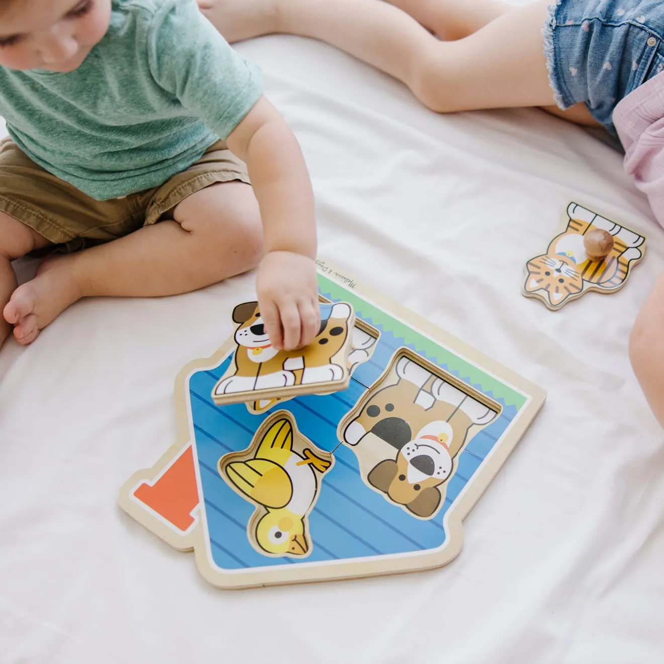 Melissa & Doug huisdieren knobbelpuzzel hout 3 stukjes