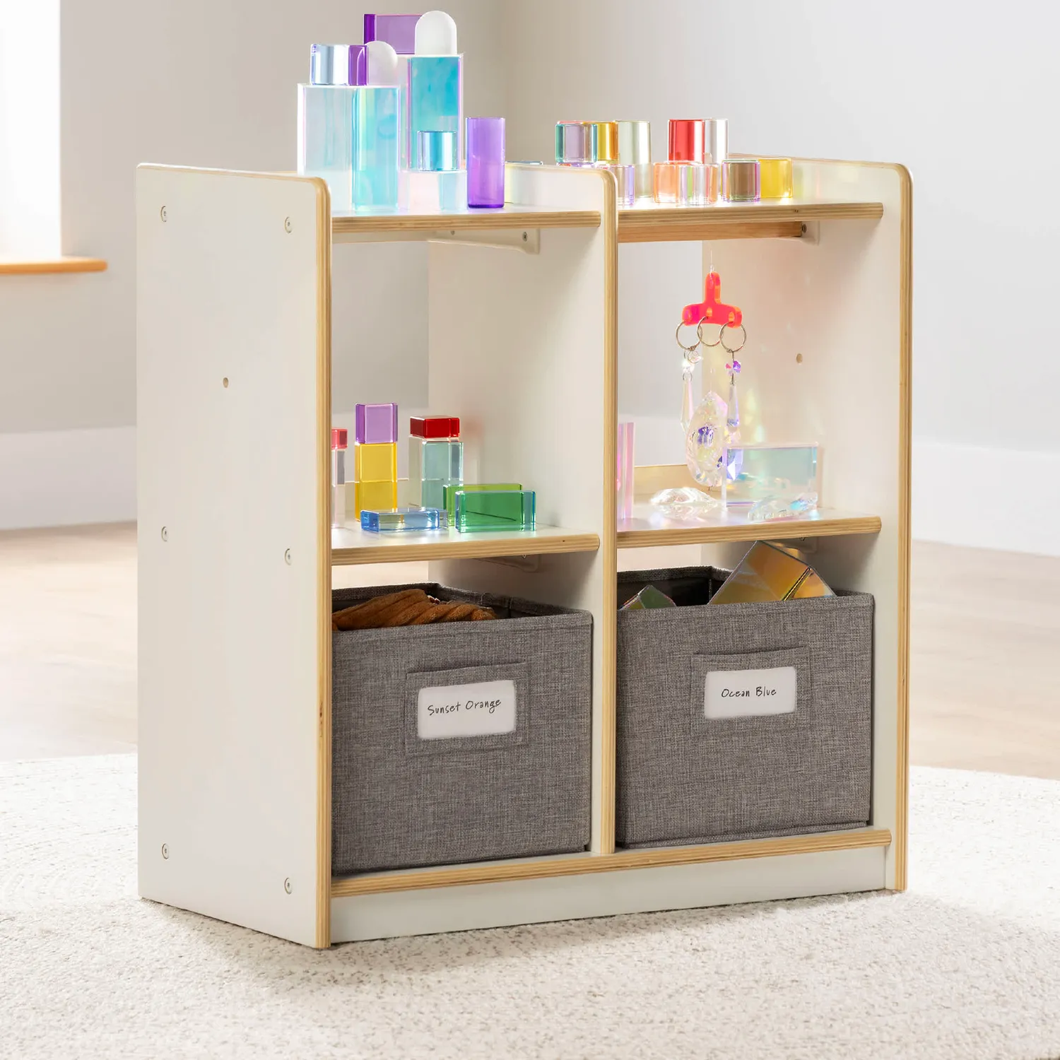 Guidecraft EdQ Curated Storage vakkenkast 2x2 naturel