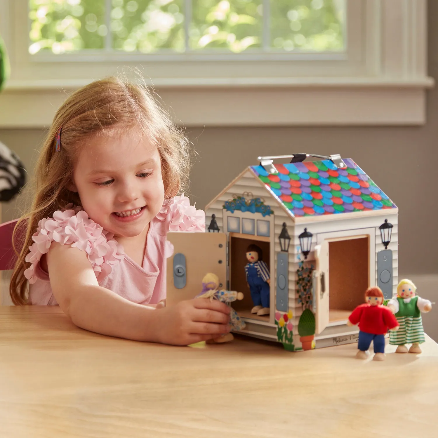 Melissa & Doug Doorbell House houten speelhuis met geluid