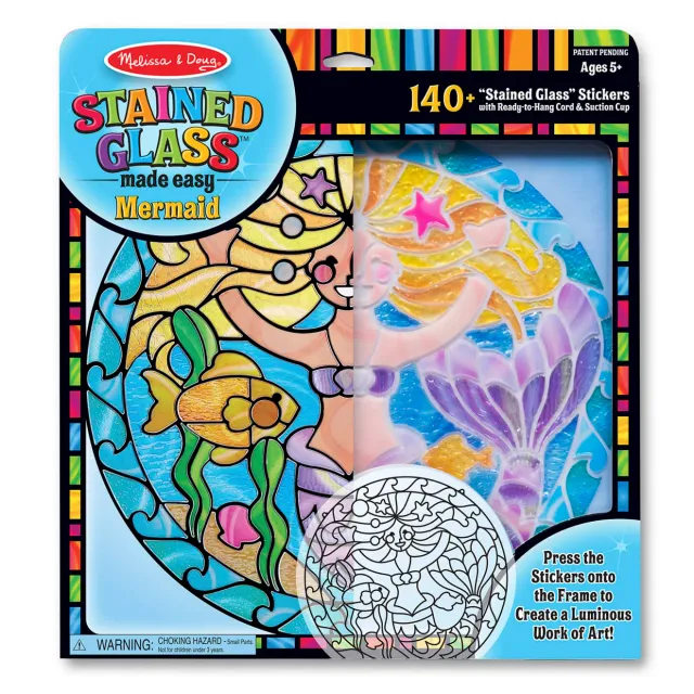 Melissa & Doug Stained Glass Mermaid raamhanger 3-5 jaar
