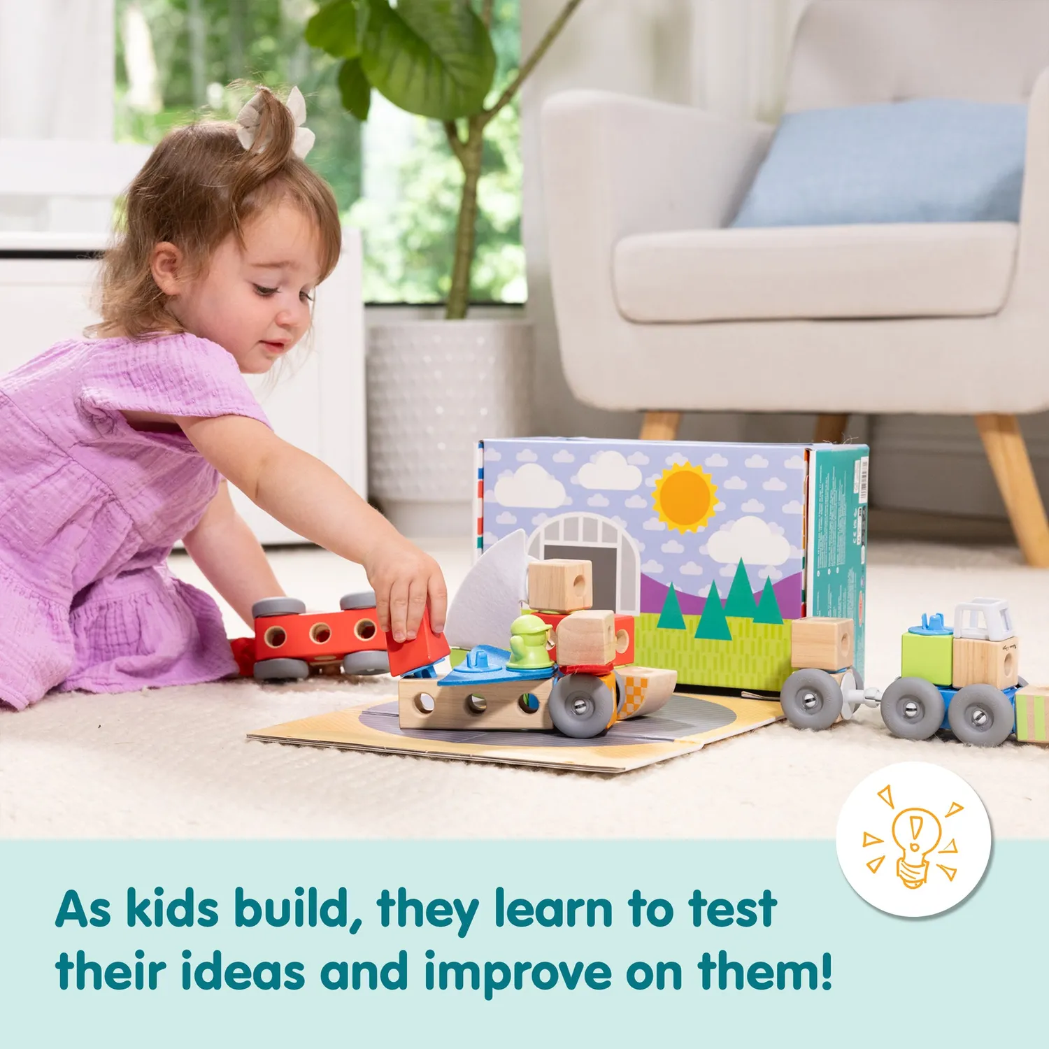 Melissa & Doug Blockables voertuigen bouwset hout