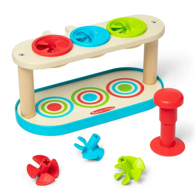 Melissa & Doug Match & Push houten tolletjes 3 stuks peuter