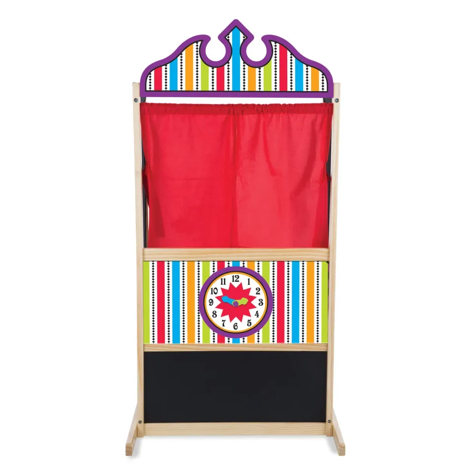 Melissa & Doug Wooden Deluxe poppentheater hout groot