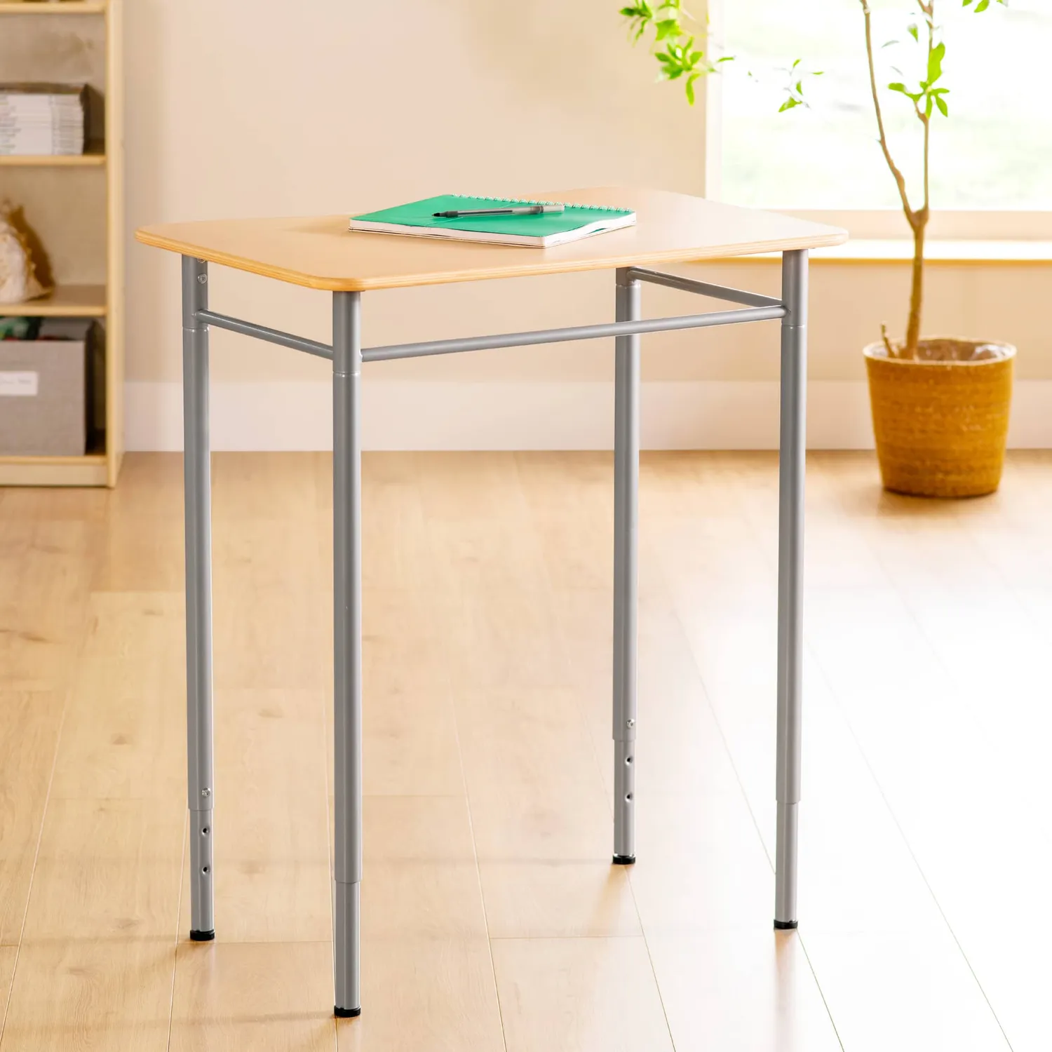 Guidecraft Standing Modular Desk bureau verstelbaar berken