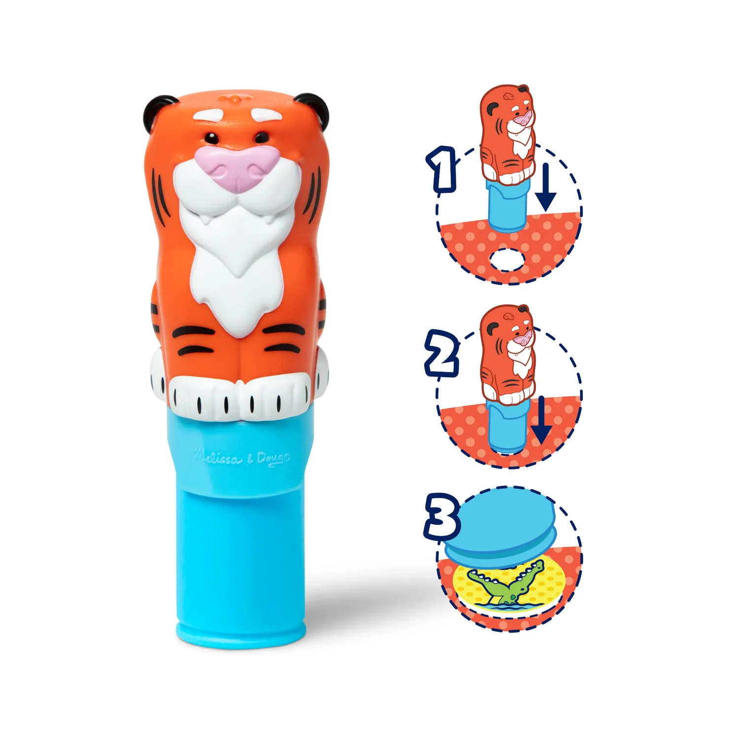 Melissa & Doug Sticker WOW Tiger stickerboek met stamper
