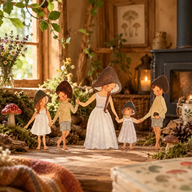 Ginger Fairy Knutselvel Paddestoelenfamilie A3 300 grams