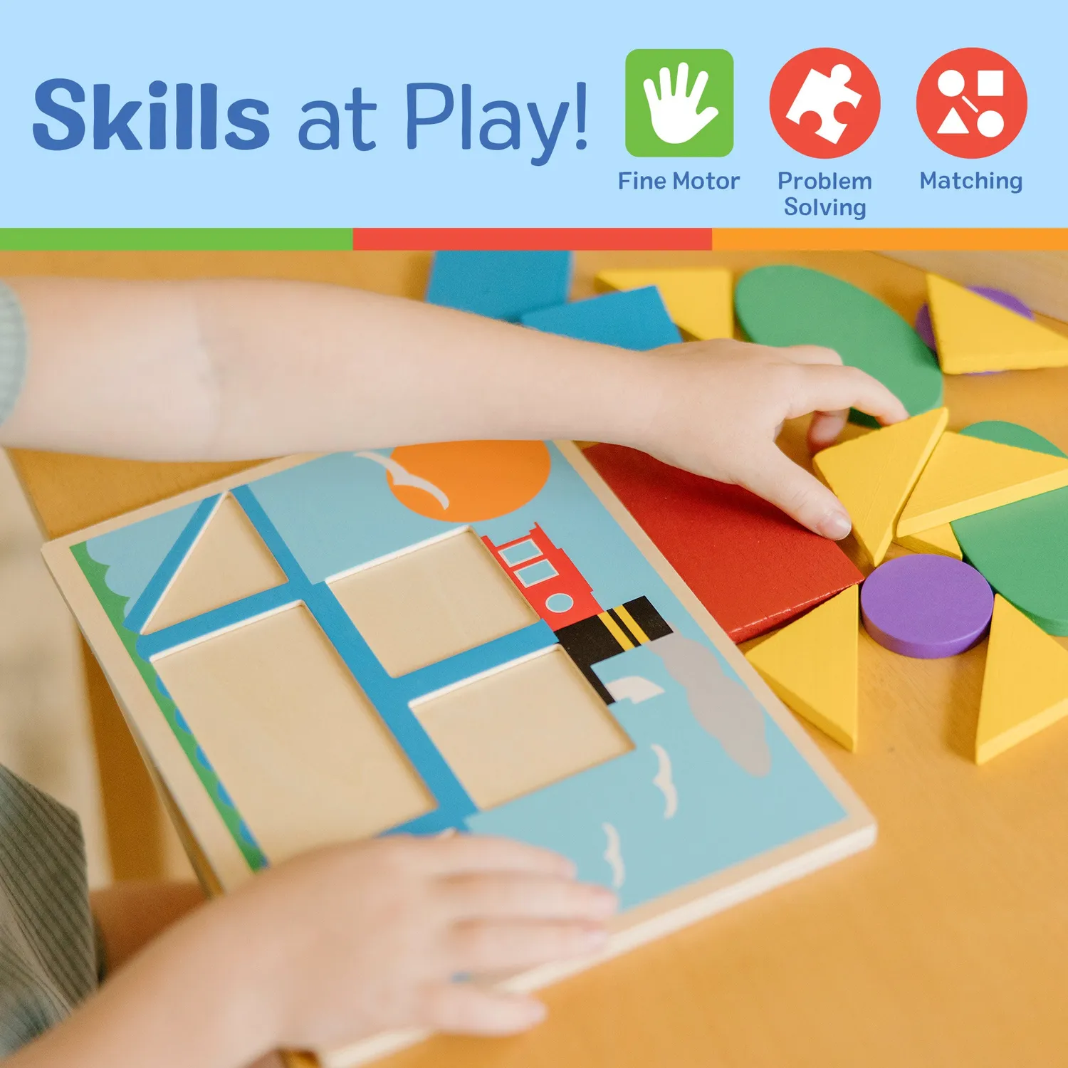 Melissa & Doug Beginner Pattern Blocks vormenpuzzel 30-delig