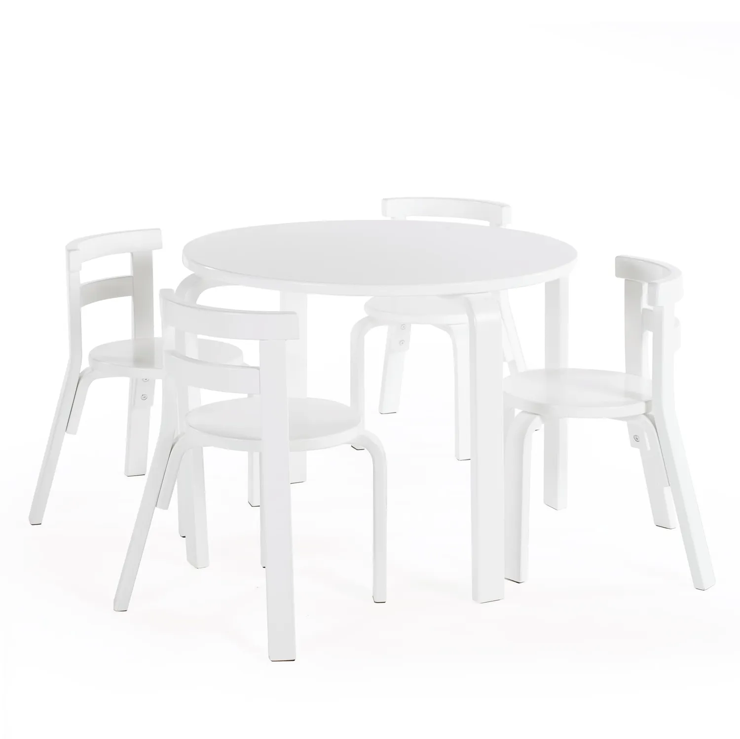 Guidecraft Nordic Tafel met 4 Stoelen Kinderset Naturel Hout