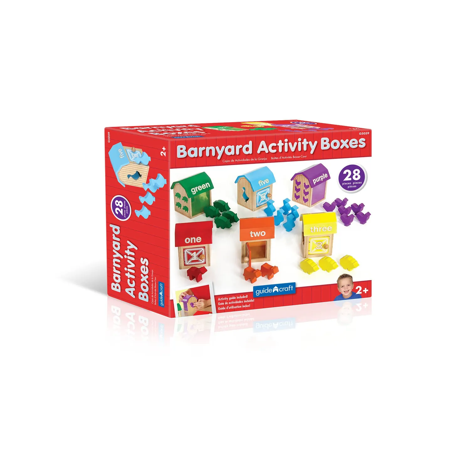Guidecraft Barnyard Activity Boxes boerderijspel 28-delig sorteren
