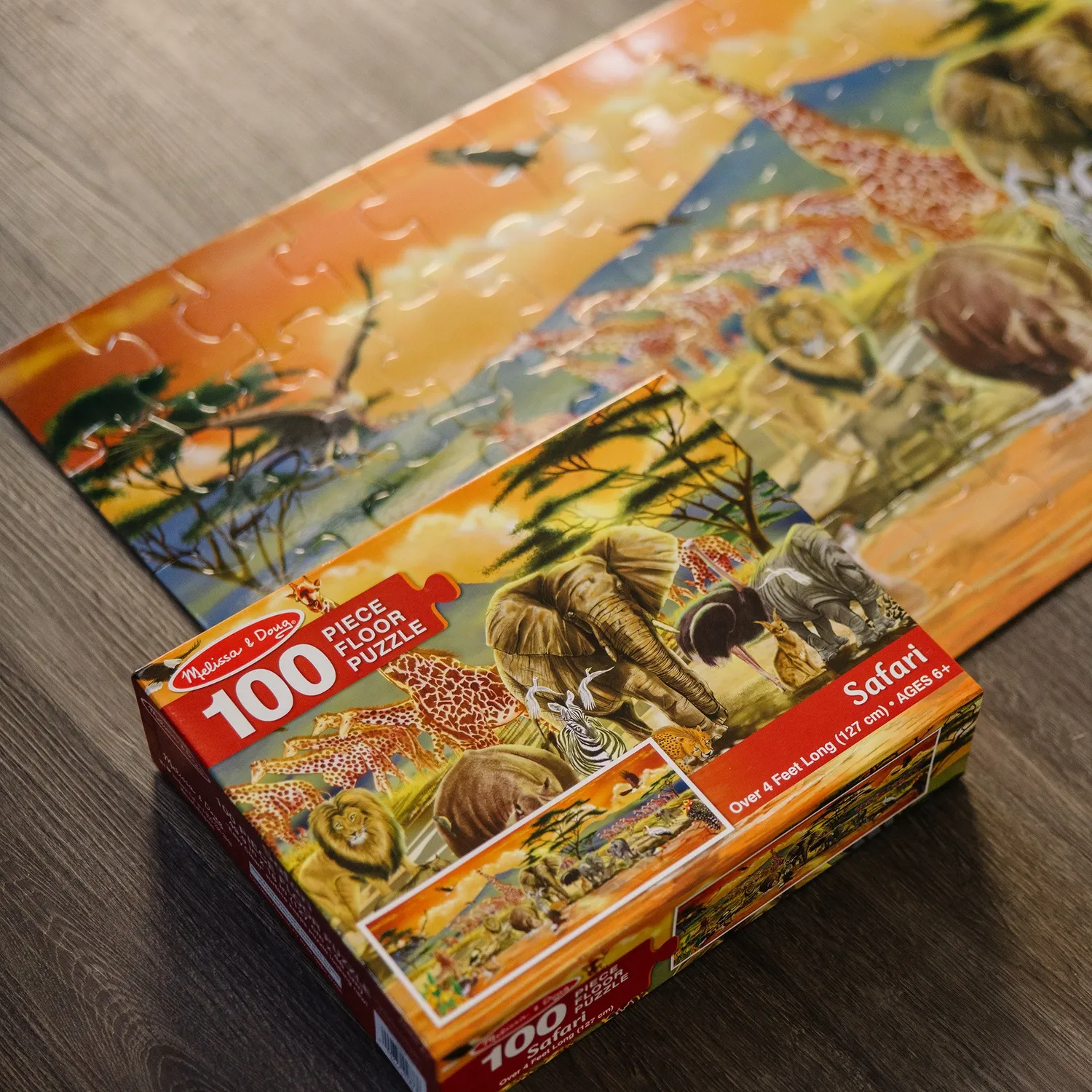 Melissa & Doug Safari Floor Puzzle vloerpuzzel 100 stukjes