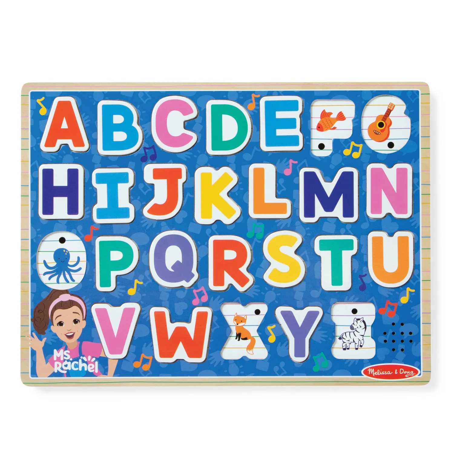 Melissa & Doug Ms Rachel letterpuzzel hout geluid 26-delig