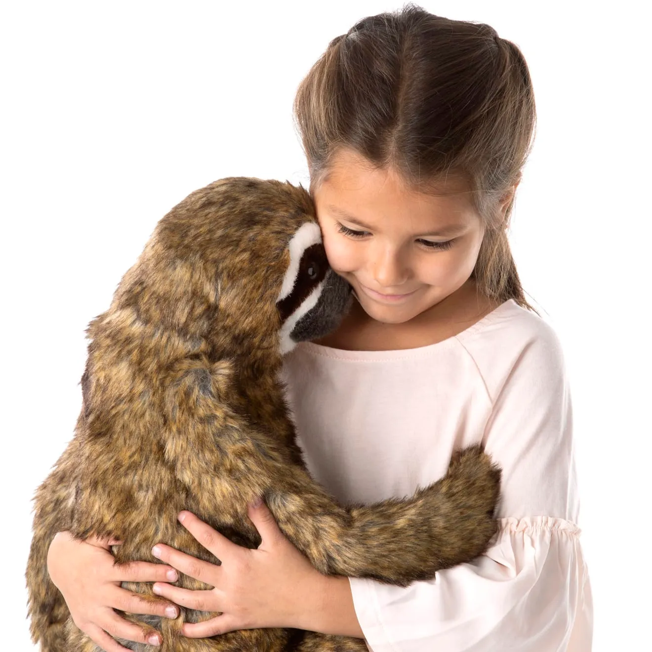 Melissa & Doug Lifelike Plush luiaard knuffel zacht 37 cm