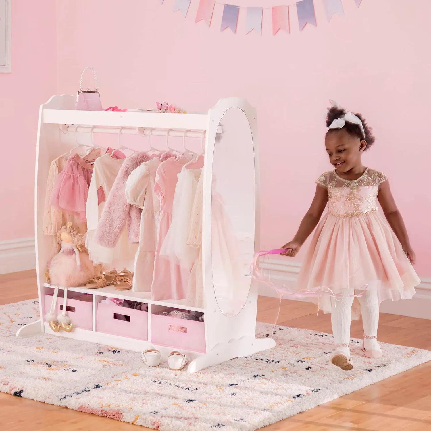Guidecraft Dress Up Storage verkleedkast met spiegel