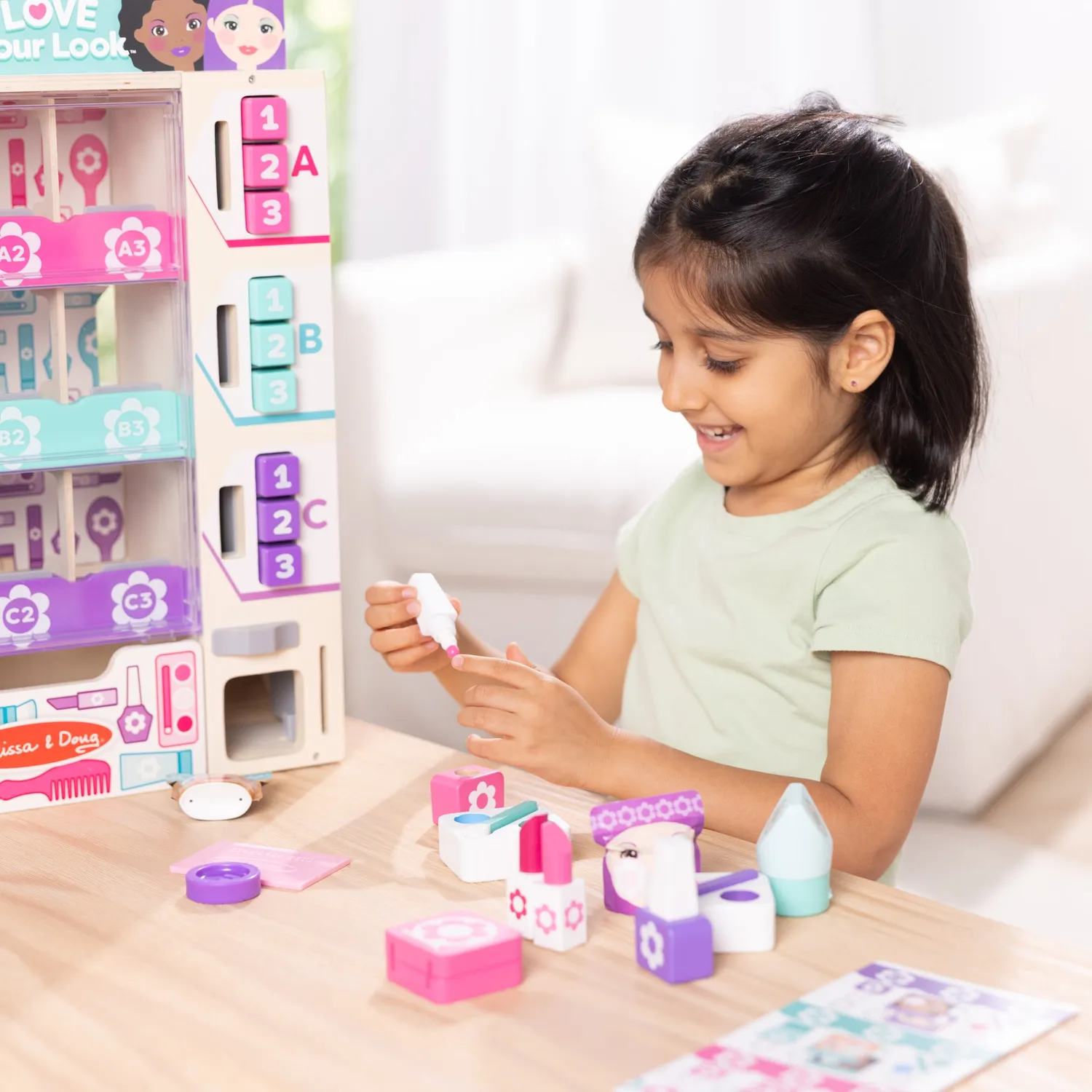 Melissa & Doug Sort Stock Select Beauty Kiosk automaat 9-delig
