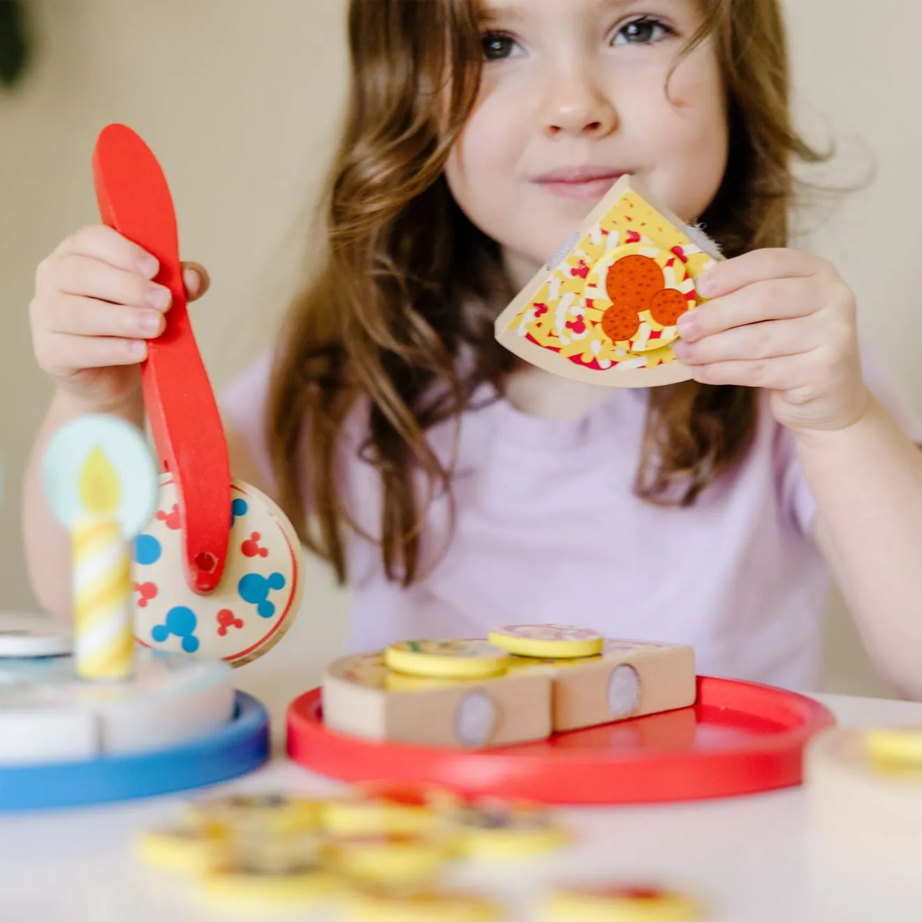 Melissa & Doug Mickey Mouse Pizza & Cake speelset hout