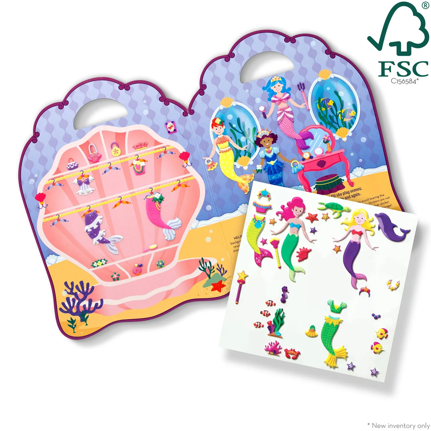 Melissa & Doug Puffy Sticker zeemeermin set 65 herbruikbaar