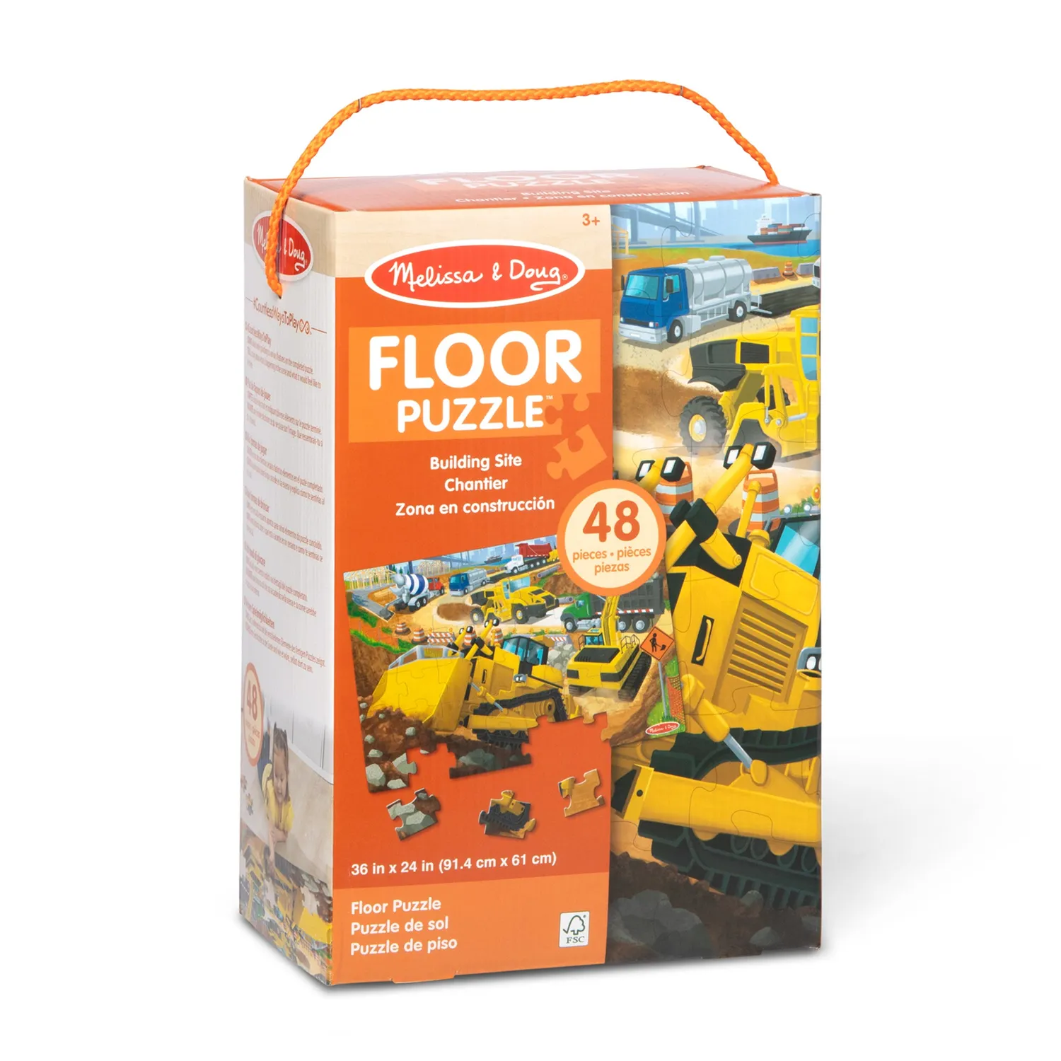 Melissa & Doug Building Site Vloerpuzzel 48 Stukjes
