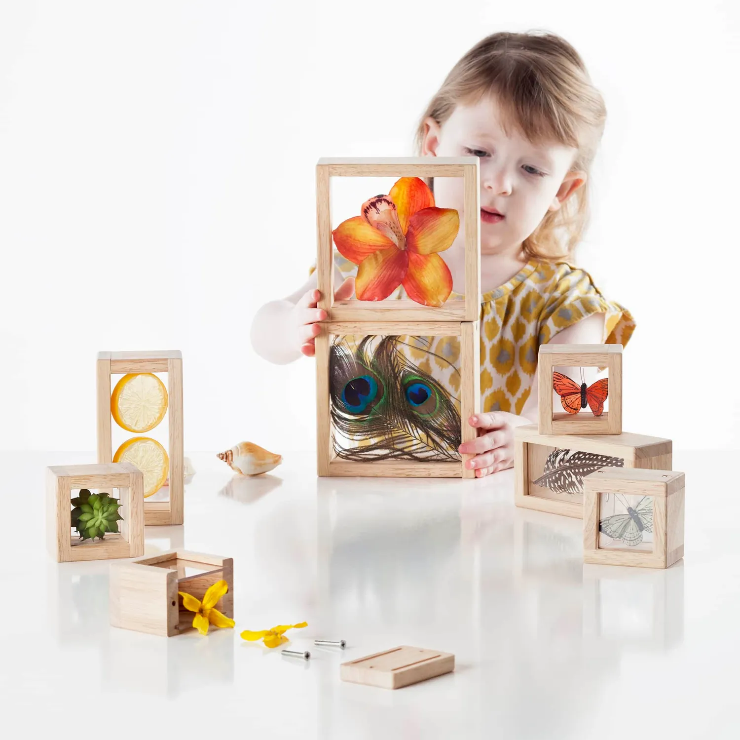 Guidecraft Treasure Blocks sensorische blokken transparant 8 stuks