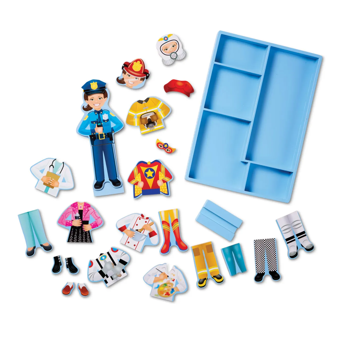 Melissa & Doug Julia magnetische aankleedpop 24-delig 8 beroepen