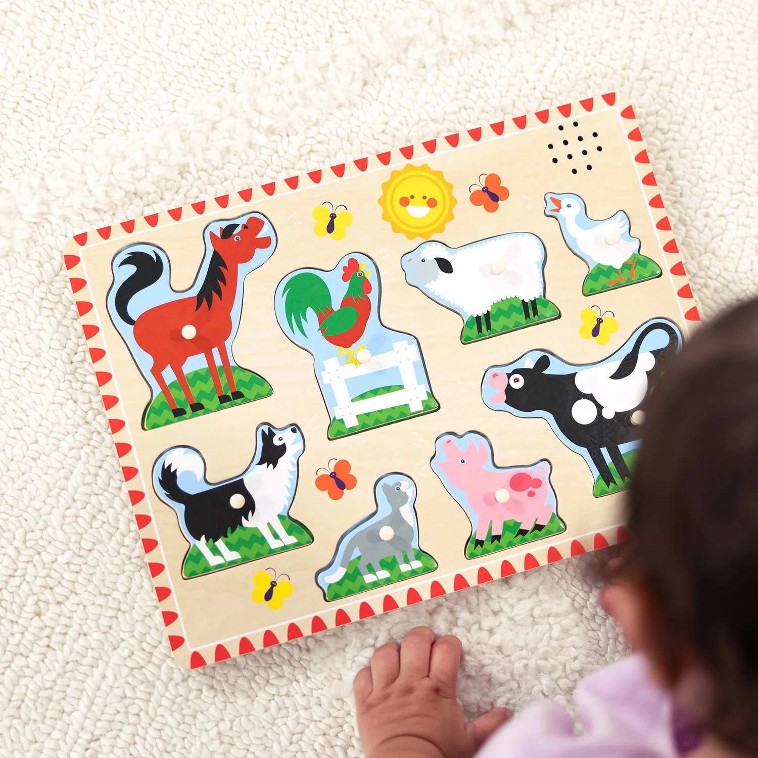 Melissa & Doug Farm Animals geluidspuzzel hout 8 stukjes