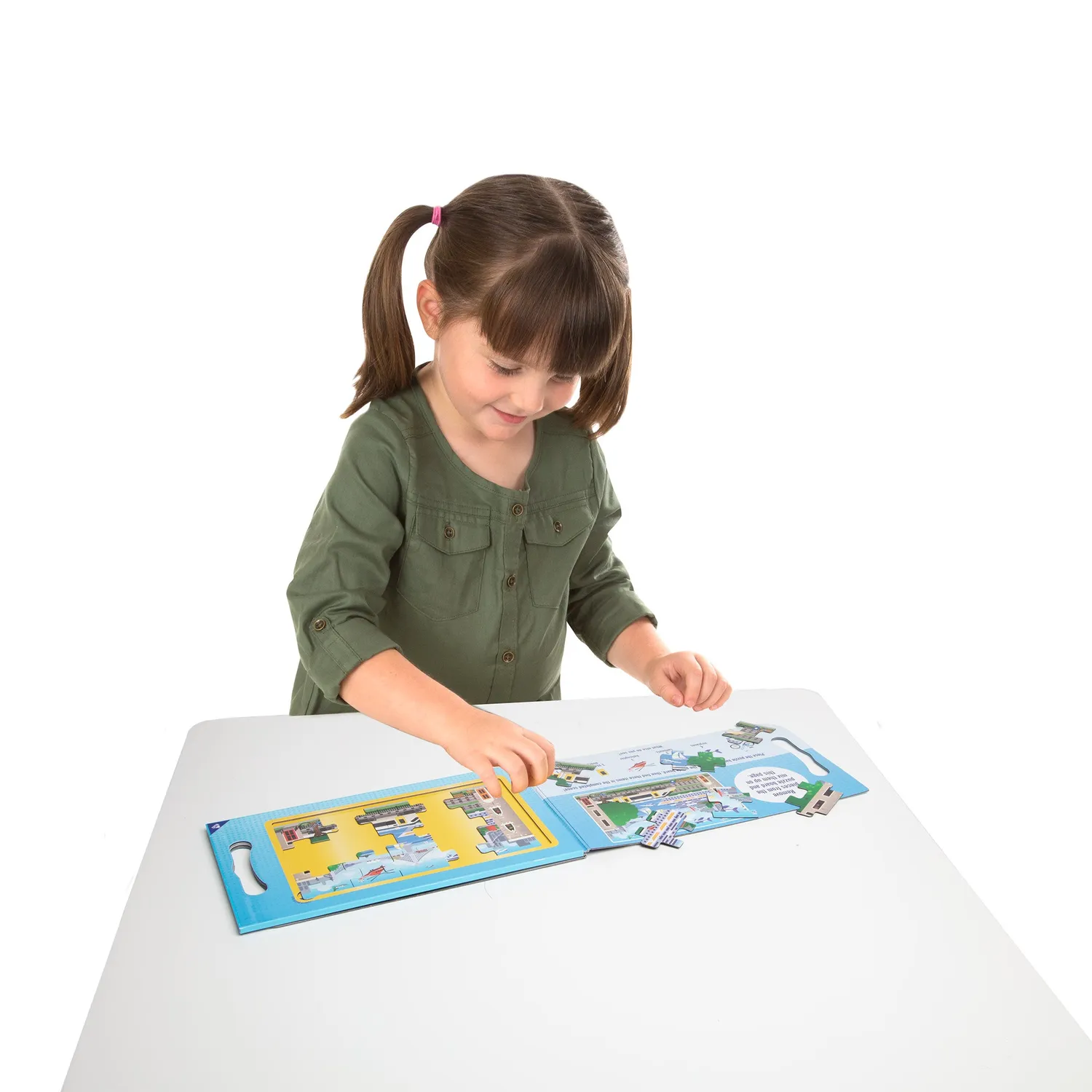Melissa & Doug Take-Along Vehicles magneetpuzzel 2x15 stukjes