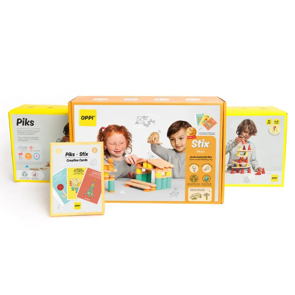 OPPI Piks Stix Education bouwspel 196 stuks hout