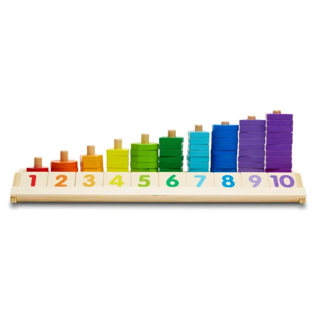 Melissa & Doug Counting Shape Stacker houten stapelaar