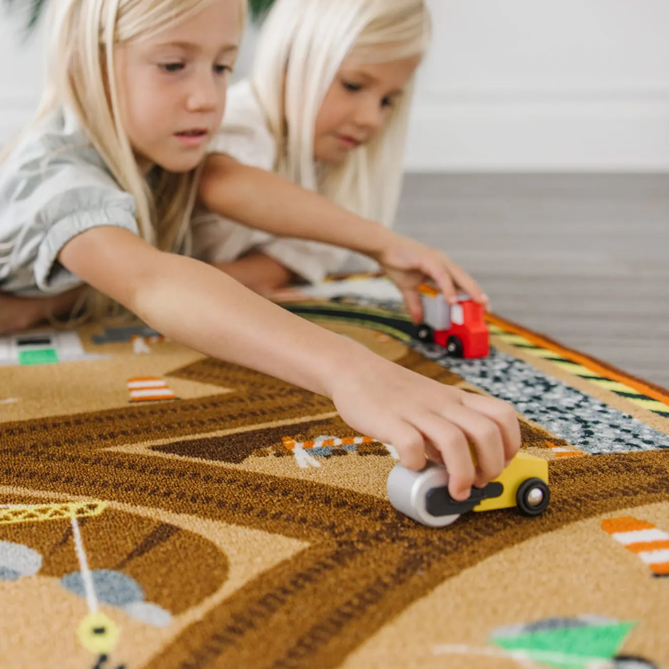 Melissa & Doug Construction Zone speelkleed met 3 auto’s