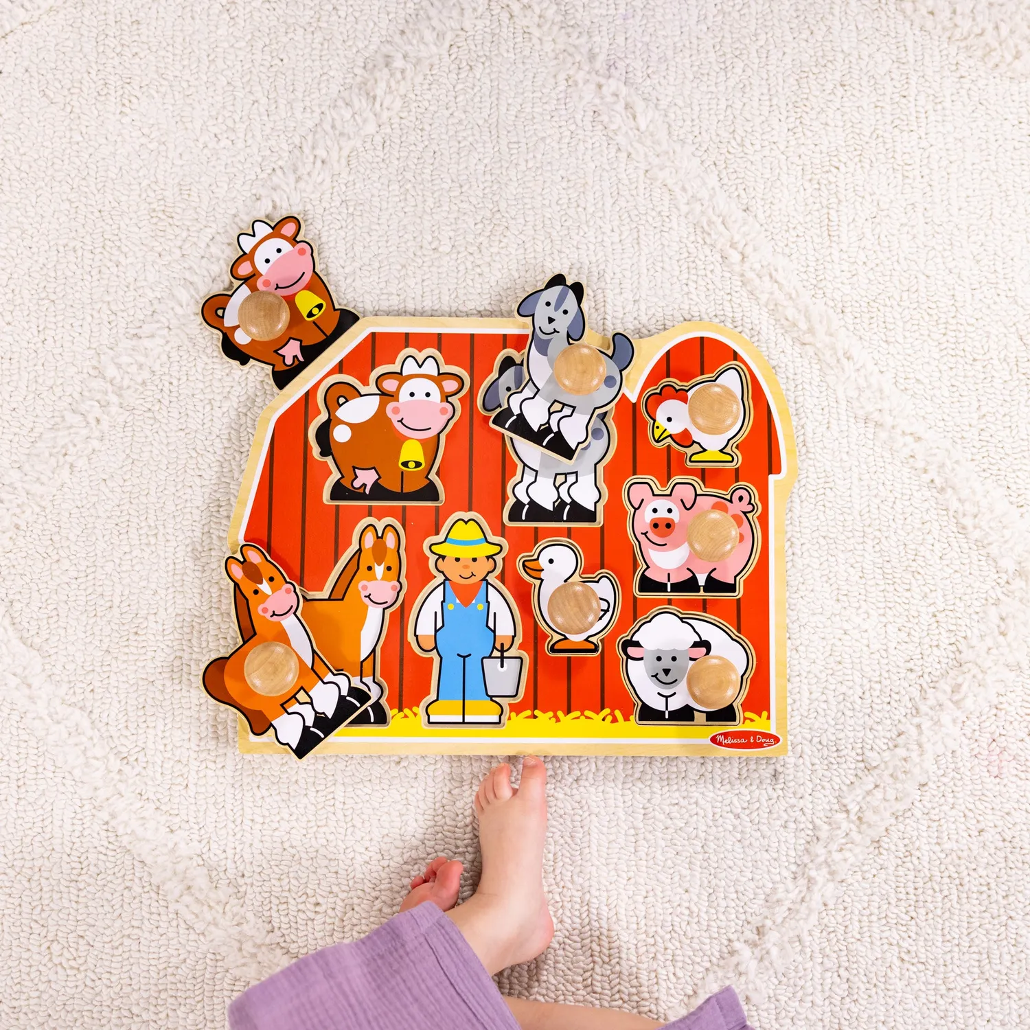 Melissa & Doug Farm Friends Jumbo puzzel 8 stukjes hout