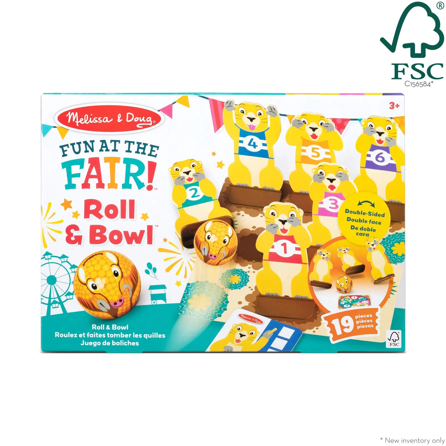 Melissa & Doug Fun at the Fair! Armadillo Roll & Bowl kegelspel