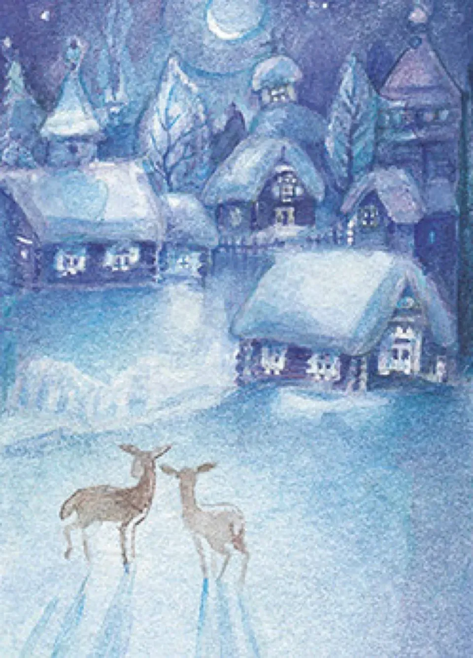Ginger Fairy Winterdorp kaart 10x15 seizoenstafel