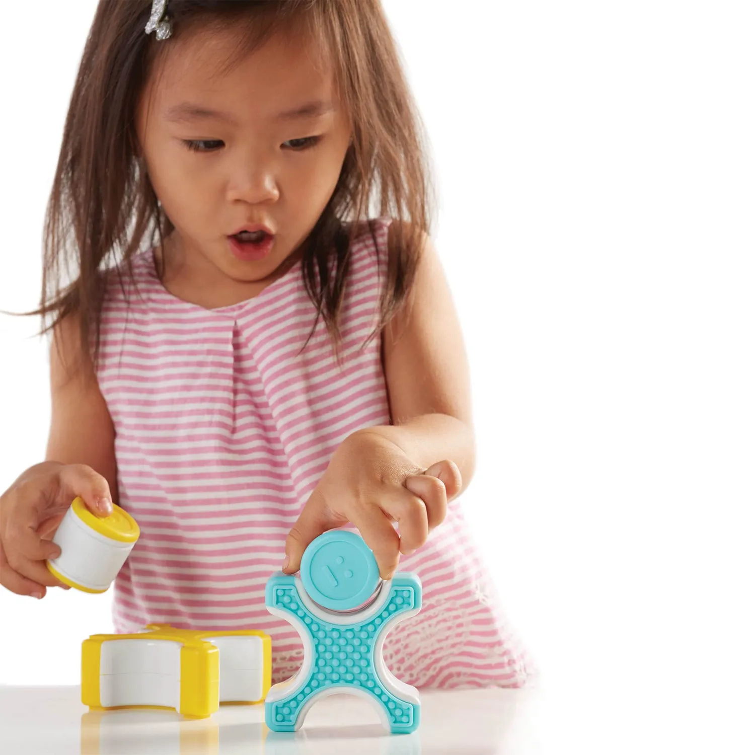 Guidecraft Grippies Stackers magneetspeelgoed 16-delig stapelen