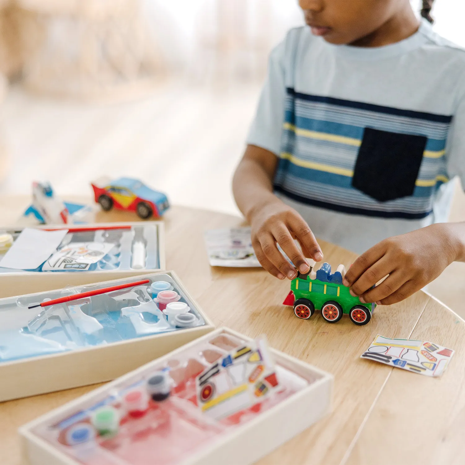 Melissa & Doug Created by Me knutselset voertuigen 3-pack hout