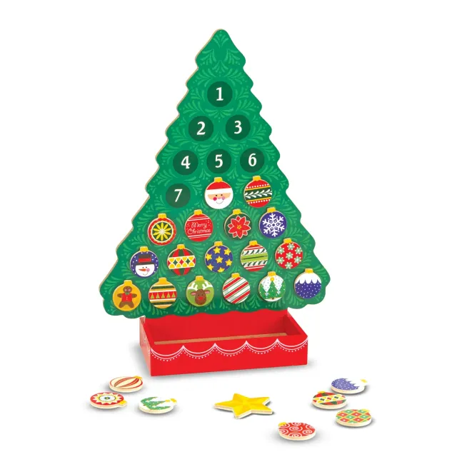 Melissa & Doug Countdown to Christmas houten adventskalender 24-delig