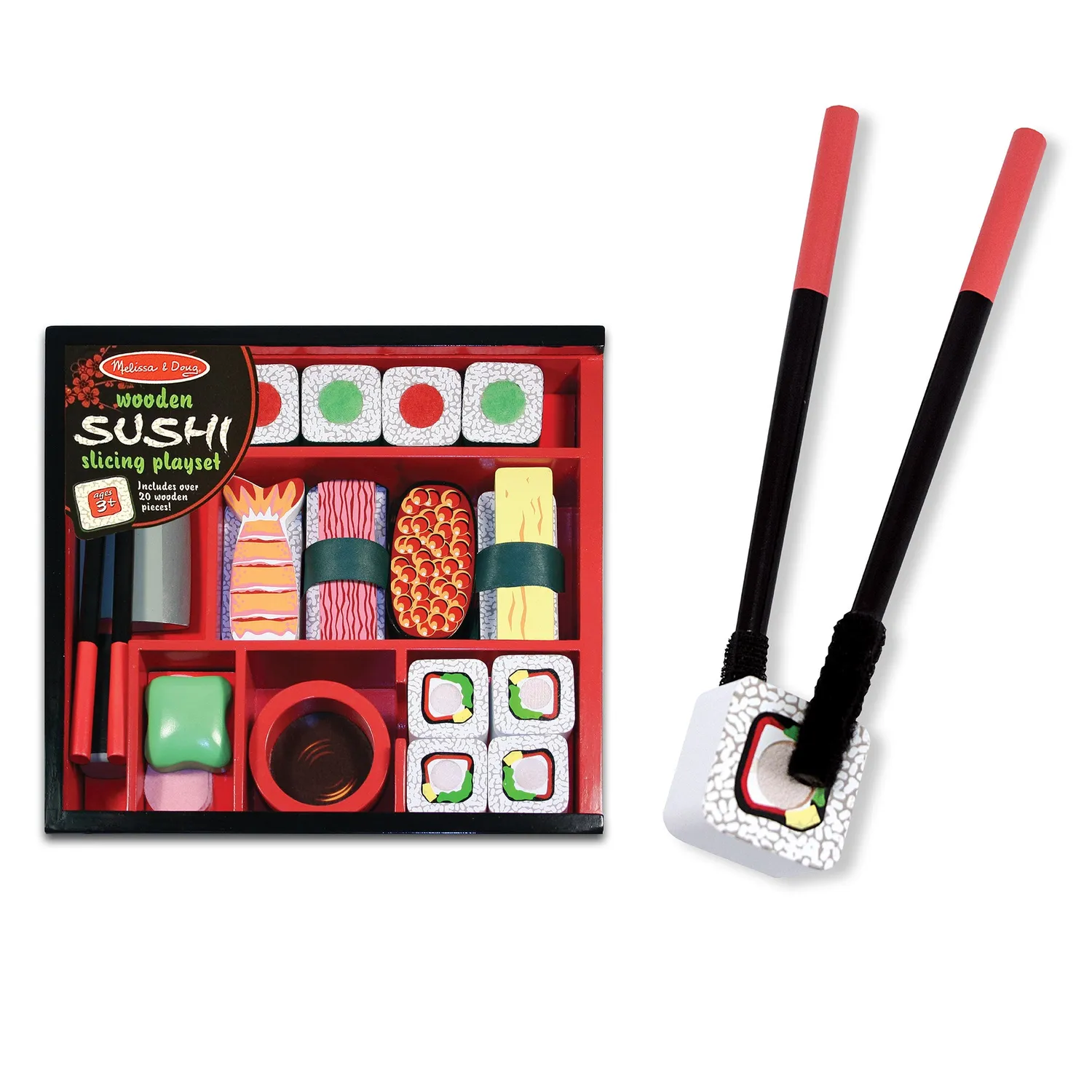 Melissa & Doug Sushi Slicing houten speelset 24-delig