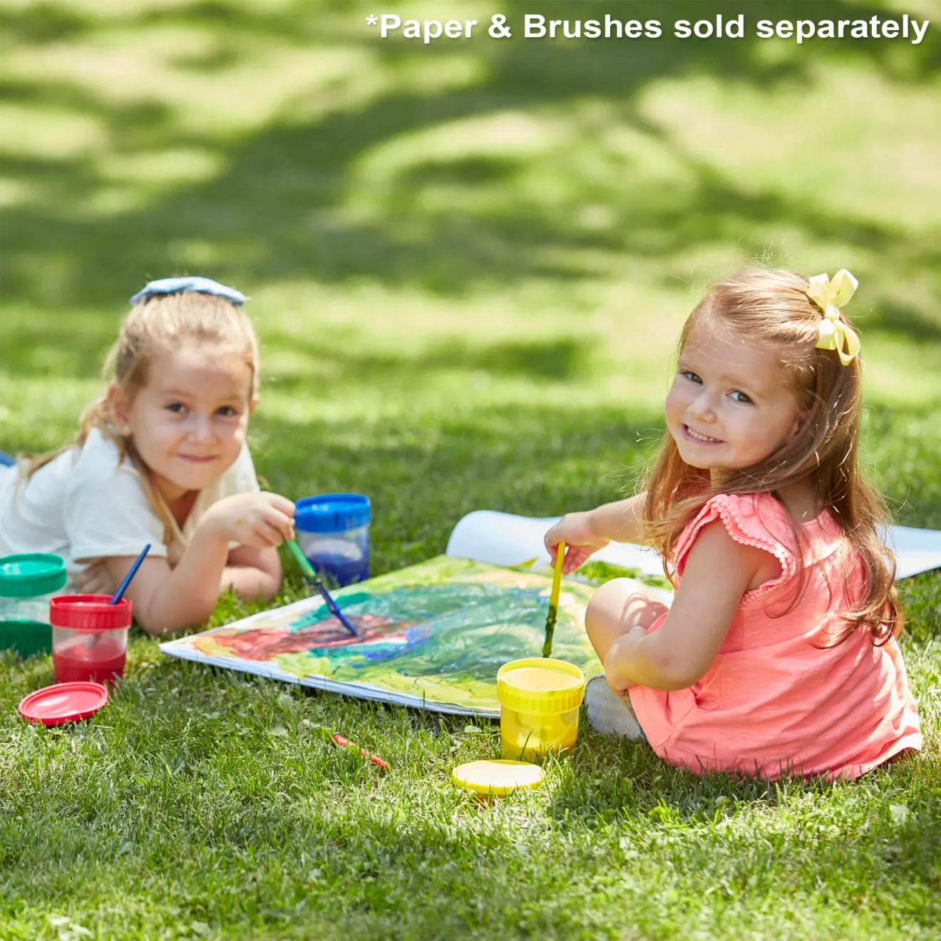 Melissa & Doug morsvrije verfpotjes 4 stuks met deksels