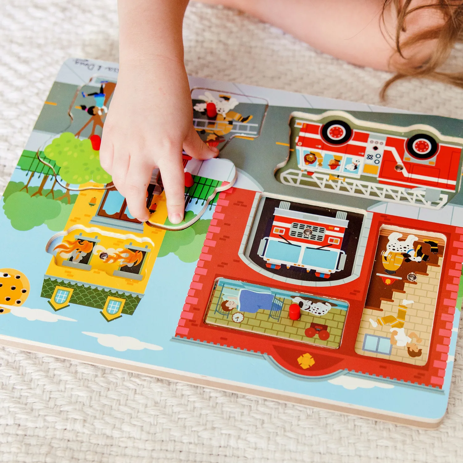 Melissa & Doug Around the Fire Station geluidspuzzel 8 stukjes