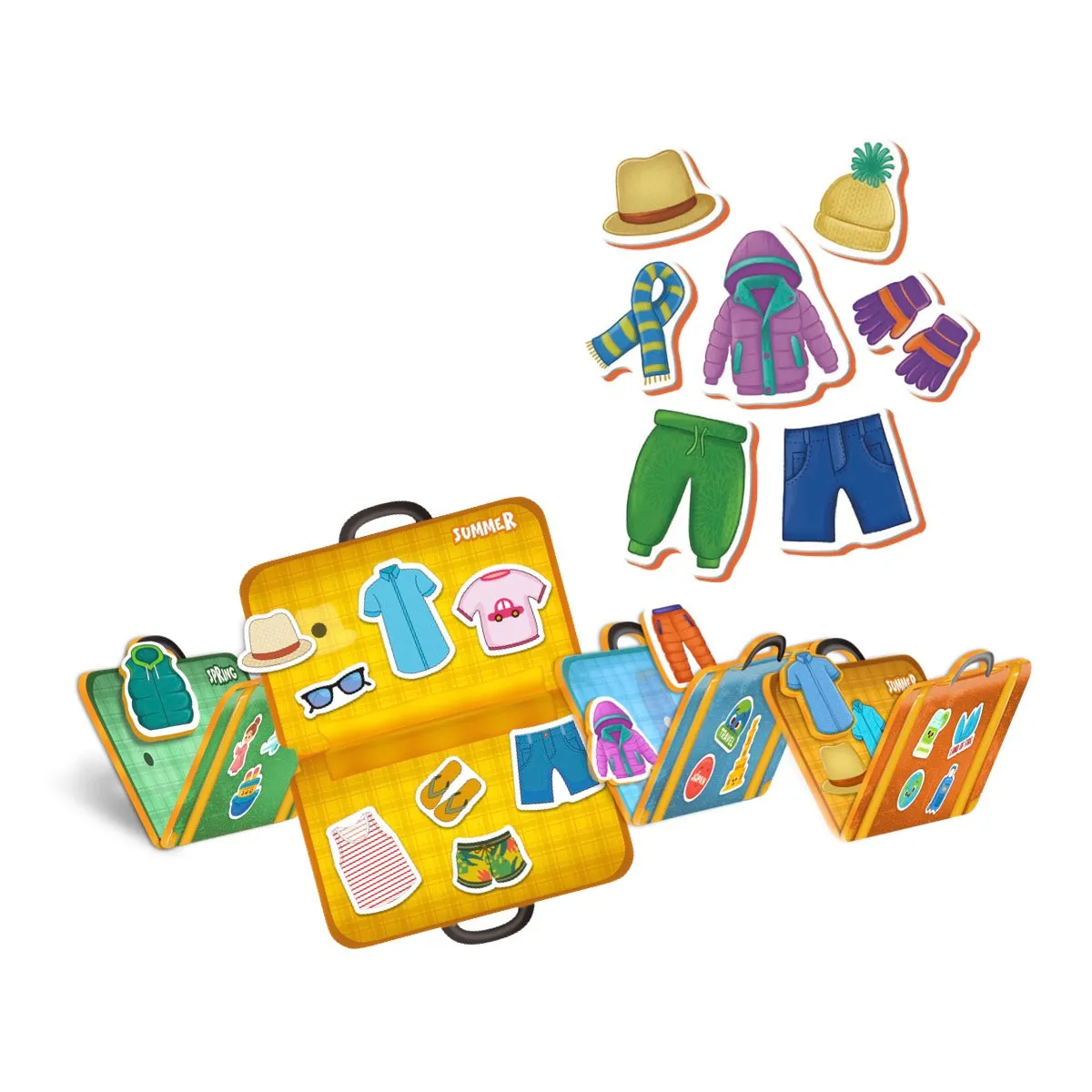 Puedo Pack Your Bag spel koffer pakken seizoenen