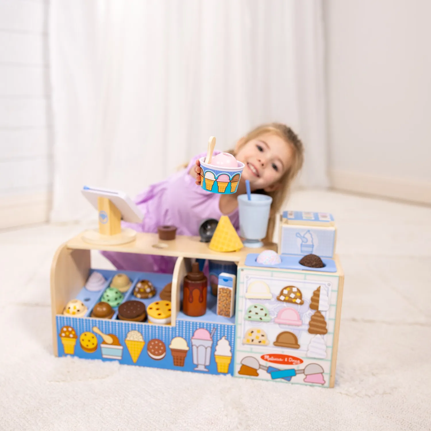 Melissa & Doug Cool Scoops ijssalon 42-delig hout