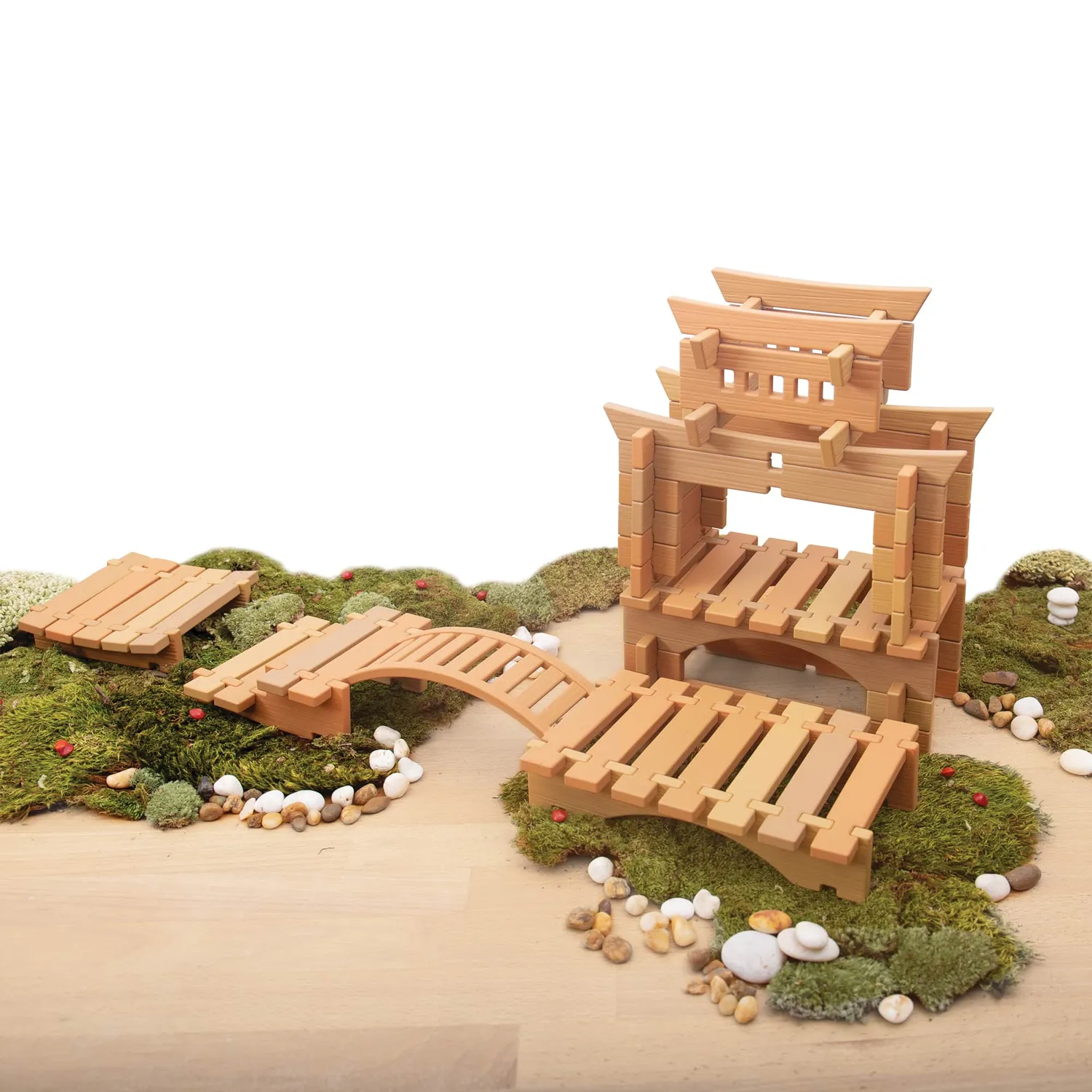 Guidecraft Tabletop Notch Blocks bouwblokken Eastern 87-delig