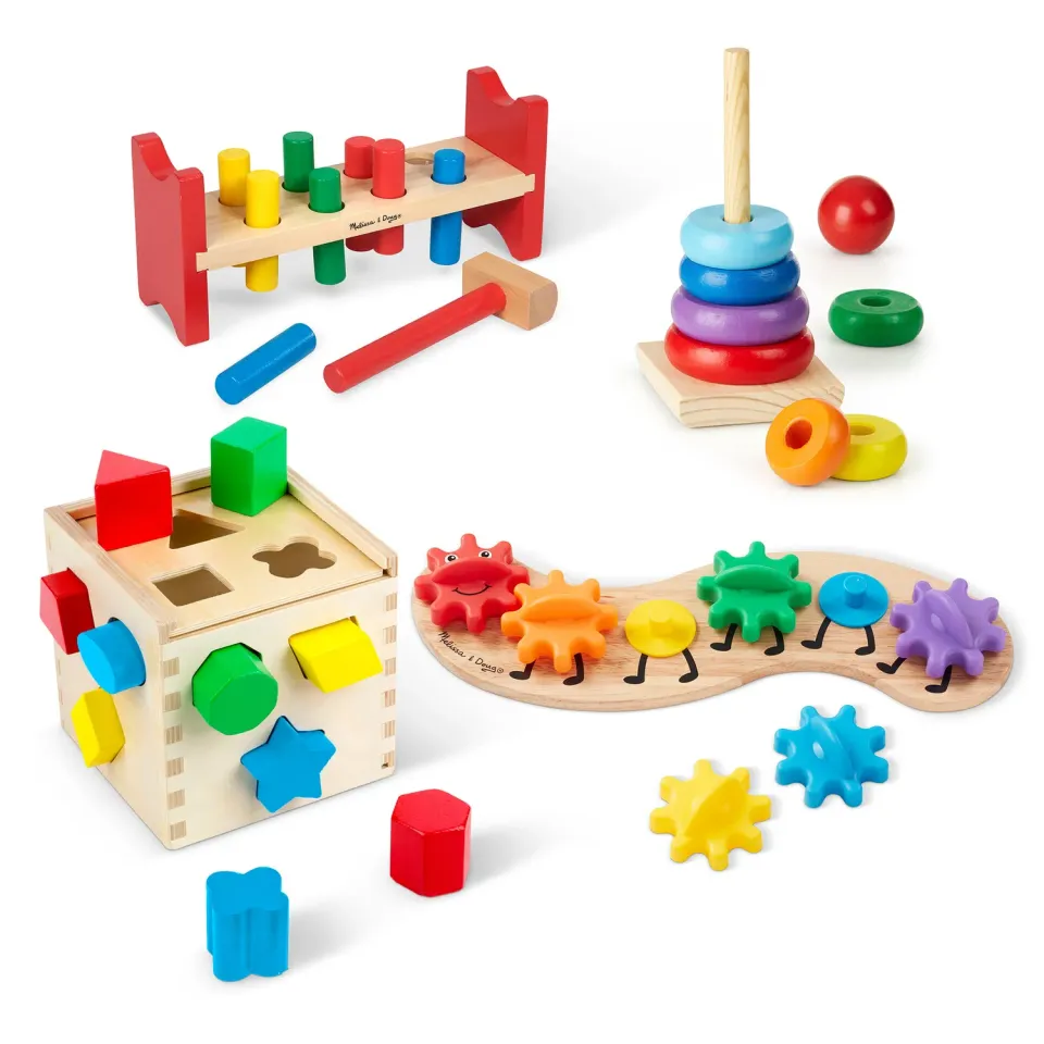 Melissa & Doug Classic Rainbow houten speelgoedset 4-delig