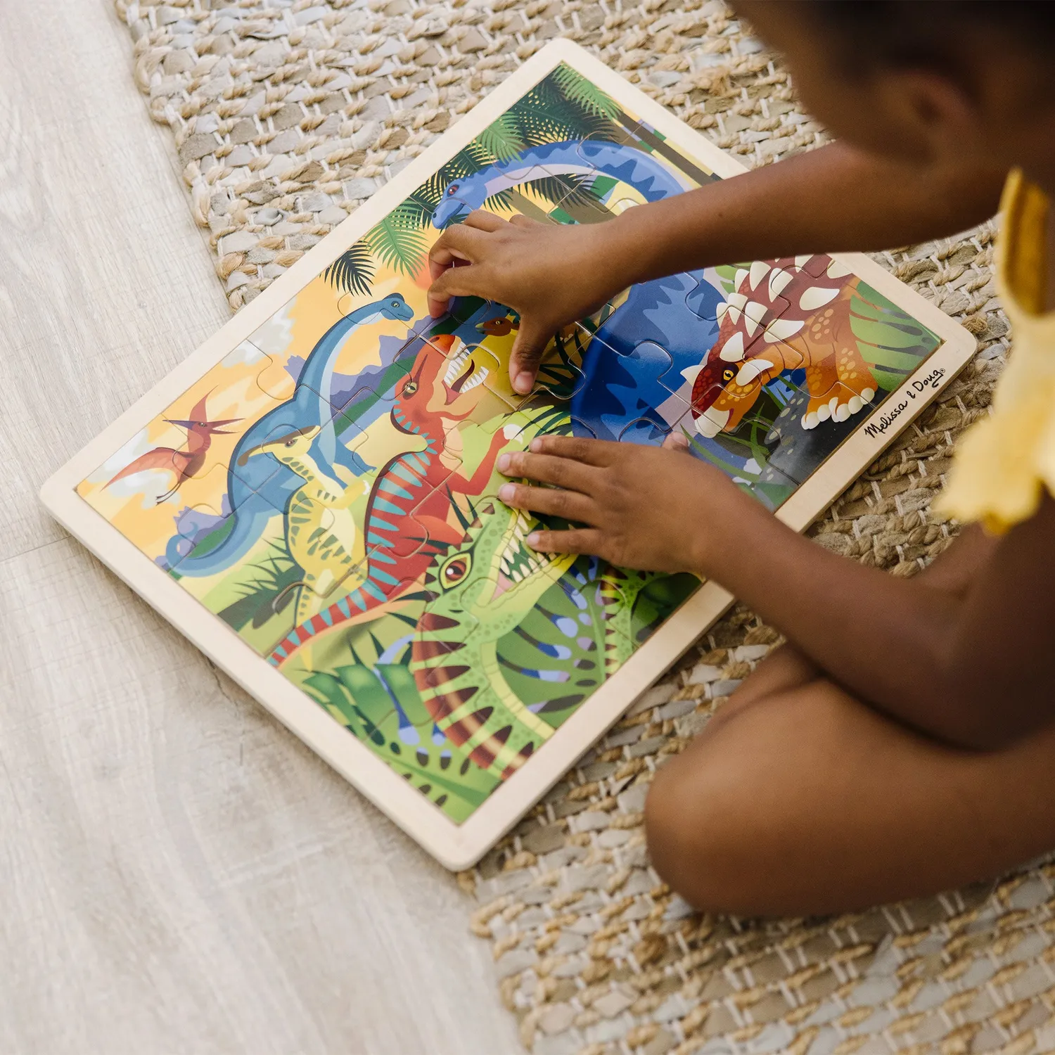 Melissa & Doug Dinosaur houten puzzel 24 stukjes dino