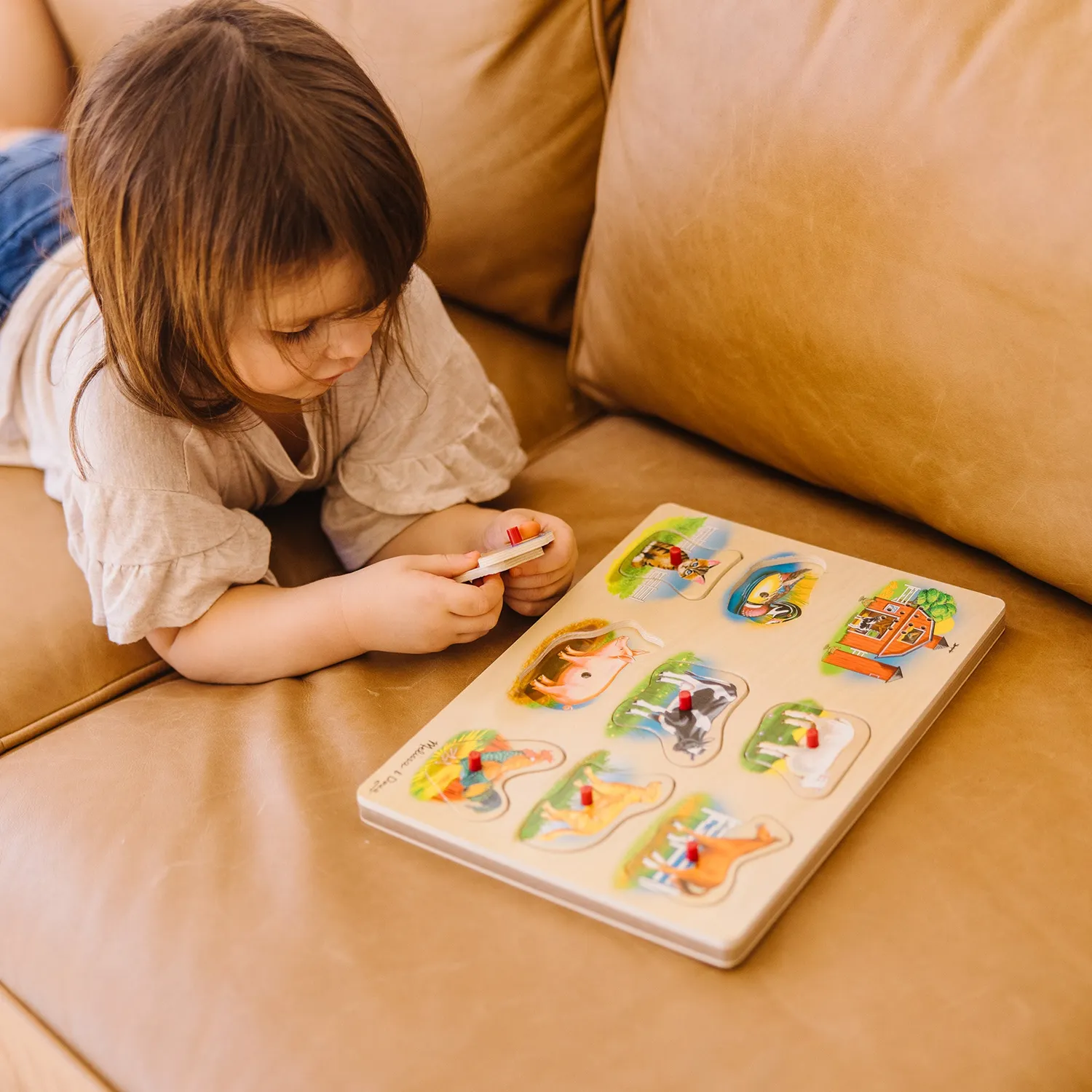 Melissa & Doug Farm houten geluidspuzzel 8 stukjes 2+ jaar
