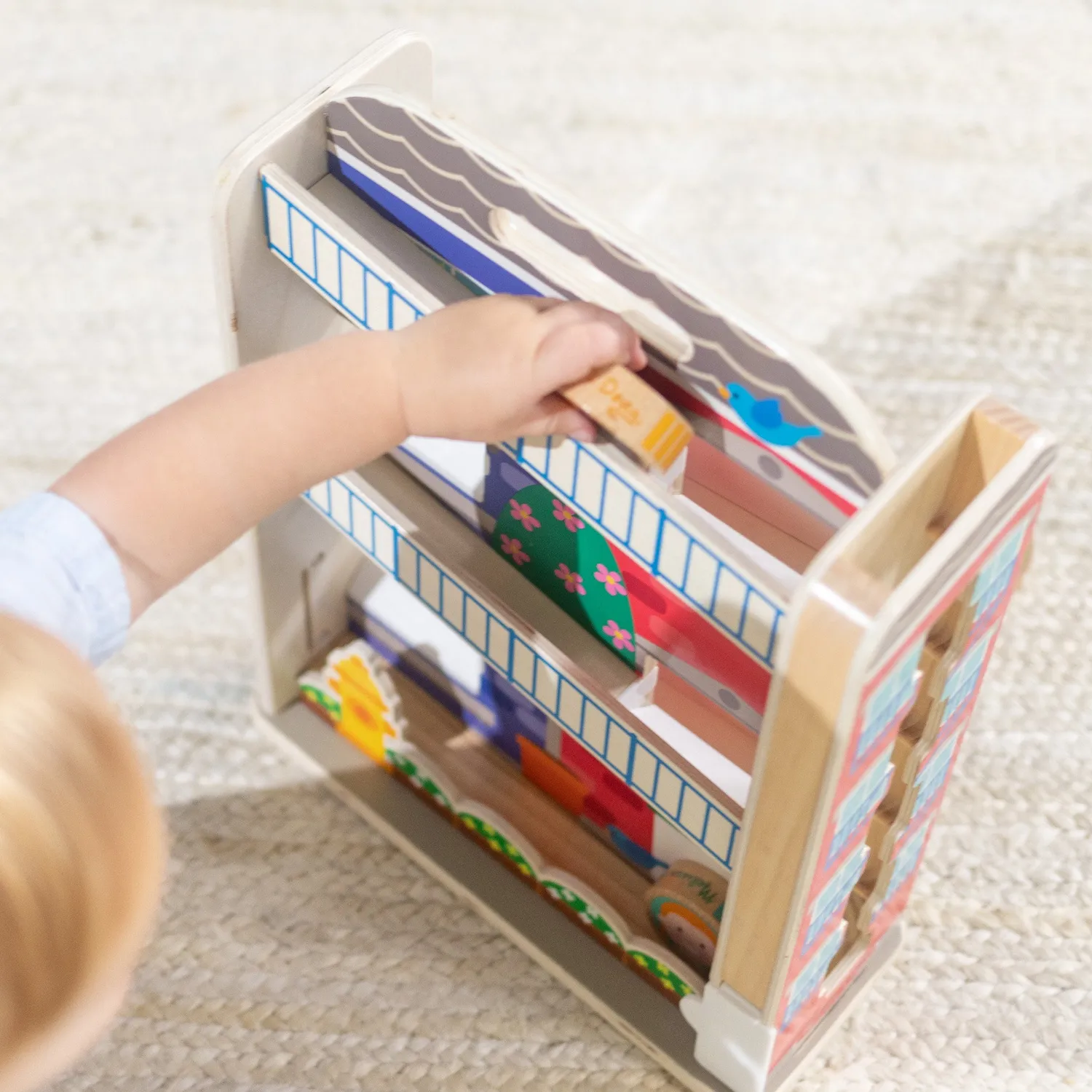 Melissa & Doug GO Tots Town House Tumble rollenbaan hout