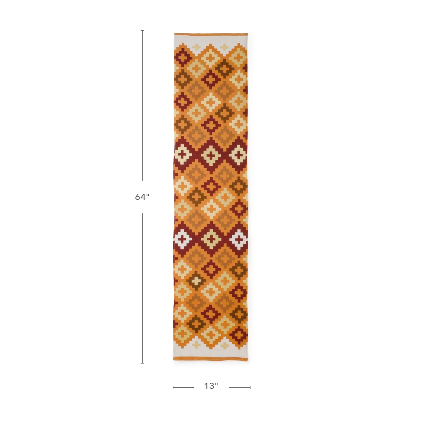 Guidecraft Warm Geo tafelloper 163x33 cm stof