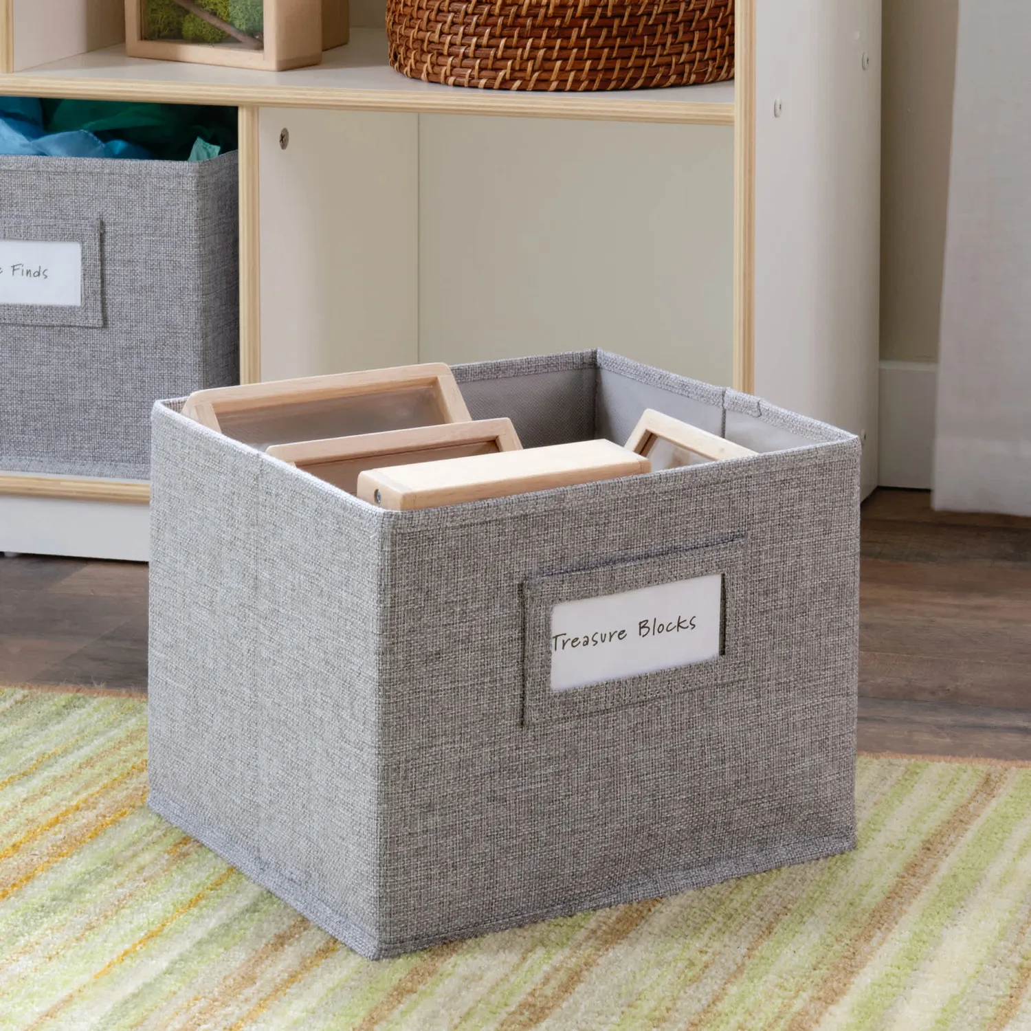 Guidecraft EdQ Opbergkast 5-Vaks met Bakken 24 inch Naturel