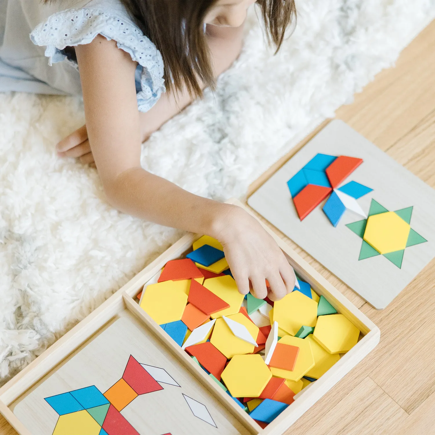 Melissa & Doug Pattern Blocks mozaïekset 120 vormen 10 kaarten