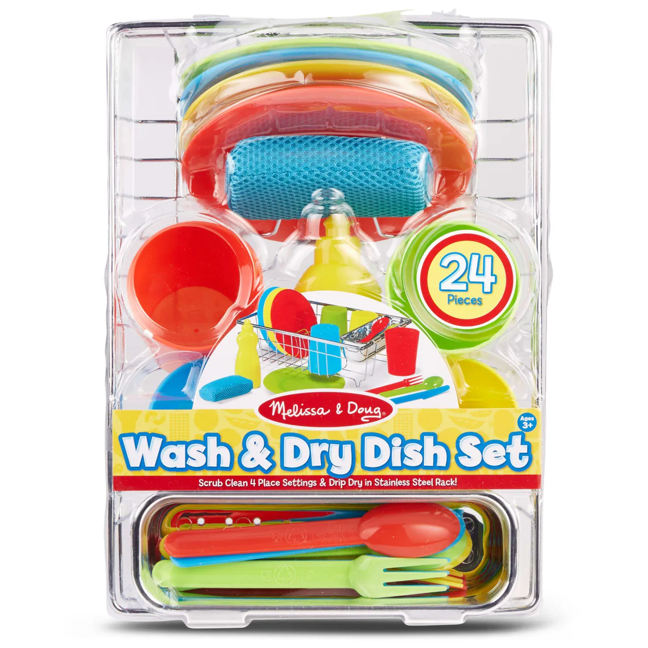 Melissa & Doug Let’s Play House afwas speelservies 4-persoons