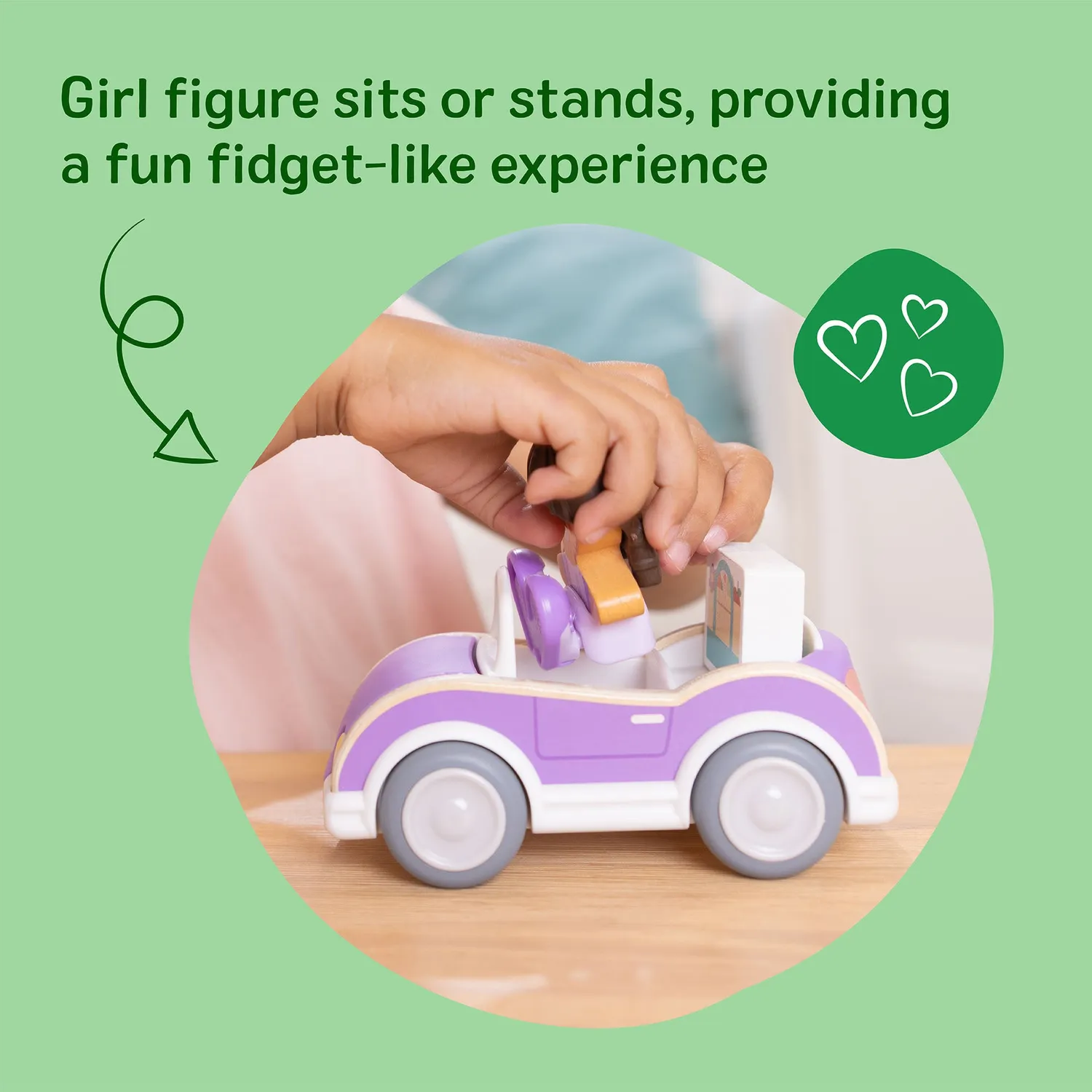 Melissa & Doug Cheery Lane Vehicle & Girl speelset auto